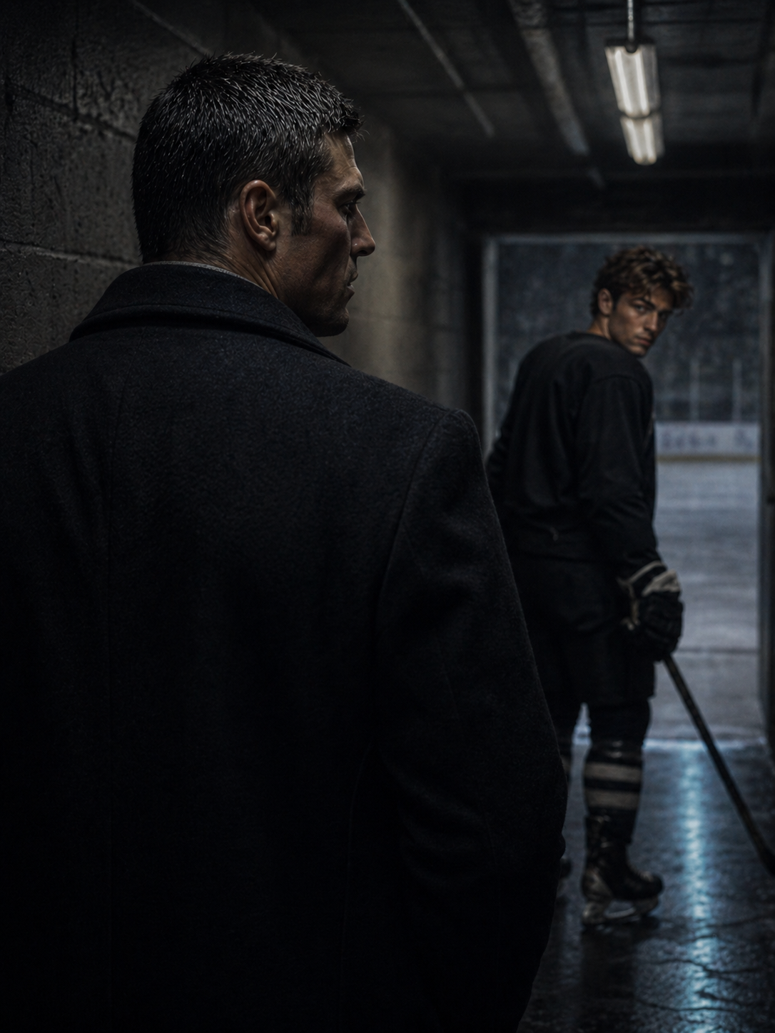 Dark romance hands and hockey tension